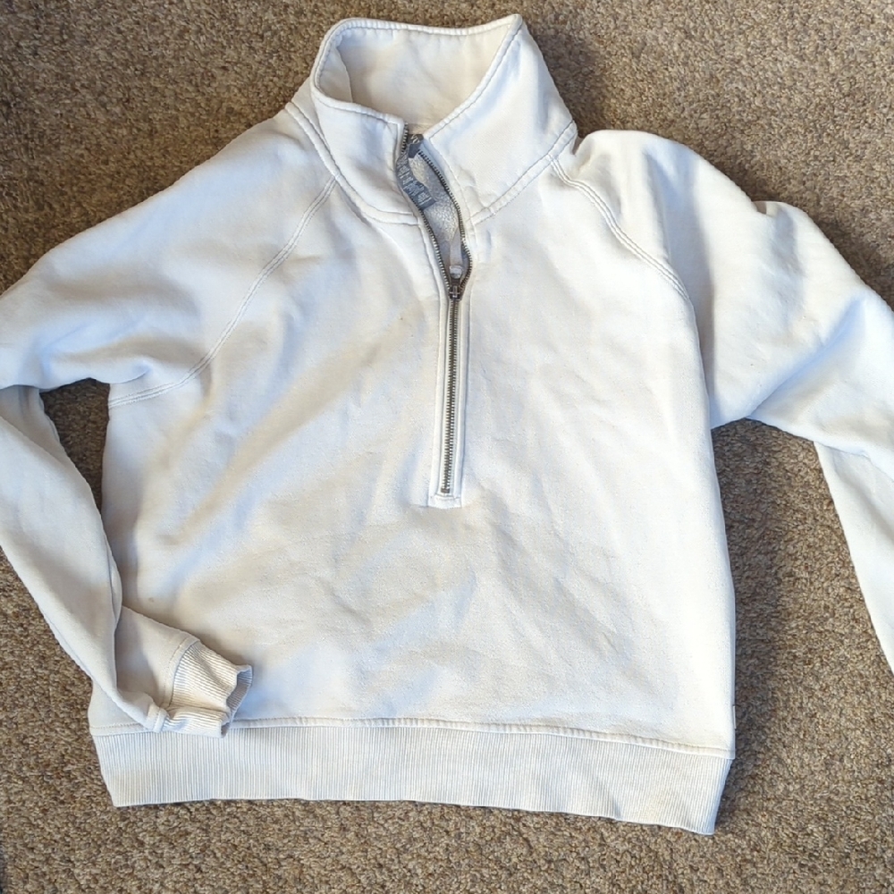 Vuori Women's Cream Restore Half Zip-Up Sweater Sz L